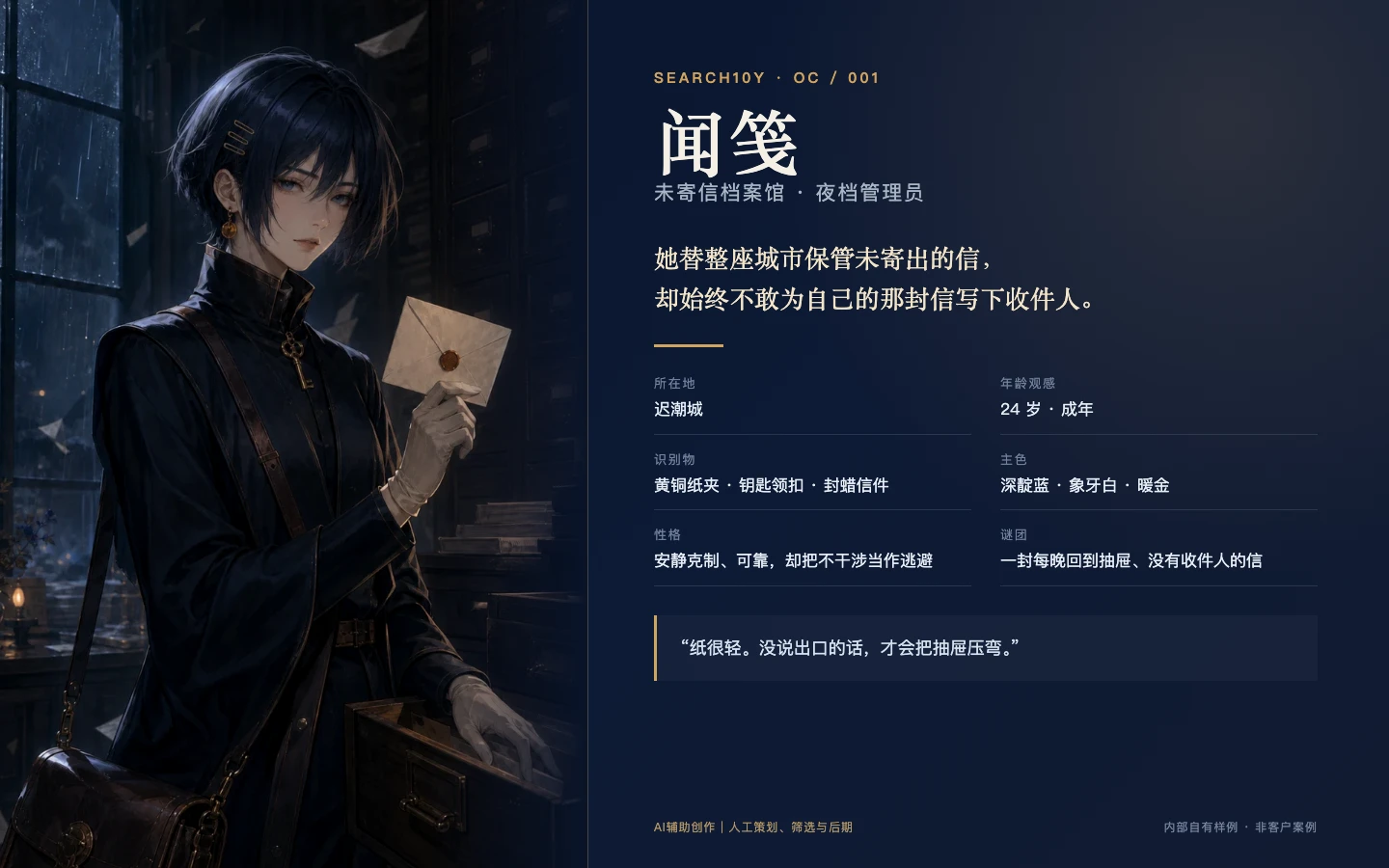 闻笺角色档案卡